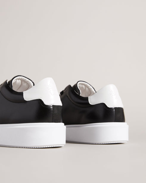 BREYON-Sneakers-For a bold finishing touch to your outfit, BREYON hits the mark. Featuring an inflated sole and a glossy leather upper, these sleek trainers are ideal for adding a sophisticated flair to jeans and a tee.By purchasing this product, you are supporting responsible leather manufacturing through the Leather Working Group. Trainers Leather Inflated sole Lace up Round toe Contrast panels- Ted Baker Romania